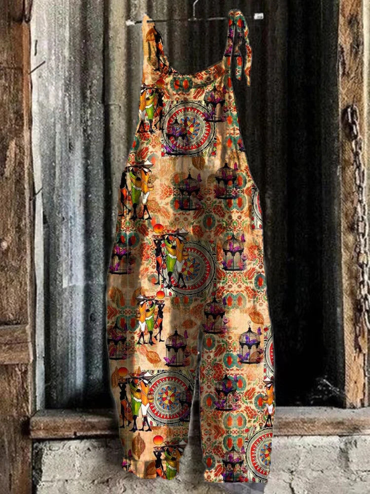 Salopette Vintage Printed Jumpsuit by auricci